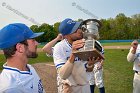 Baseball vs Babson  Wheaton College Baseball players celebrate their victory over Babson to win the NEWMAC Championship for the third year in a row. - (Photo by Keith Nordstrom) : Wheaton, baseball, NEWMAC